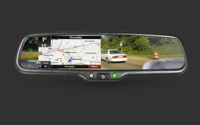EK-043LAM rear view mirror monitor with MIRROR LINK and information synchronization